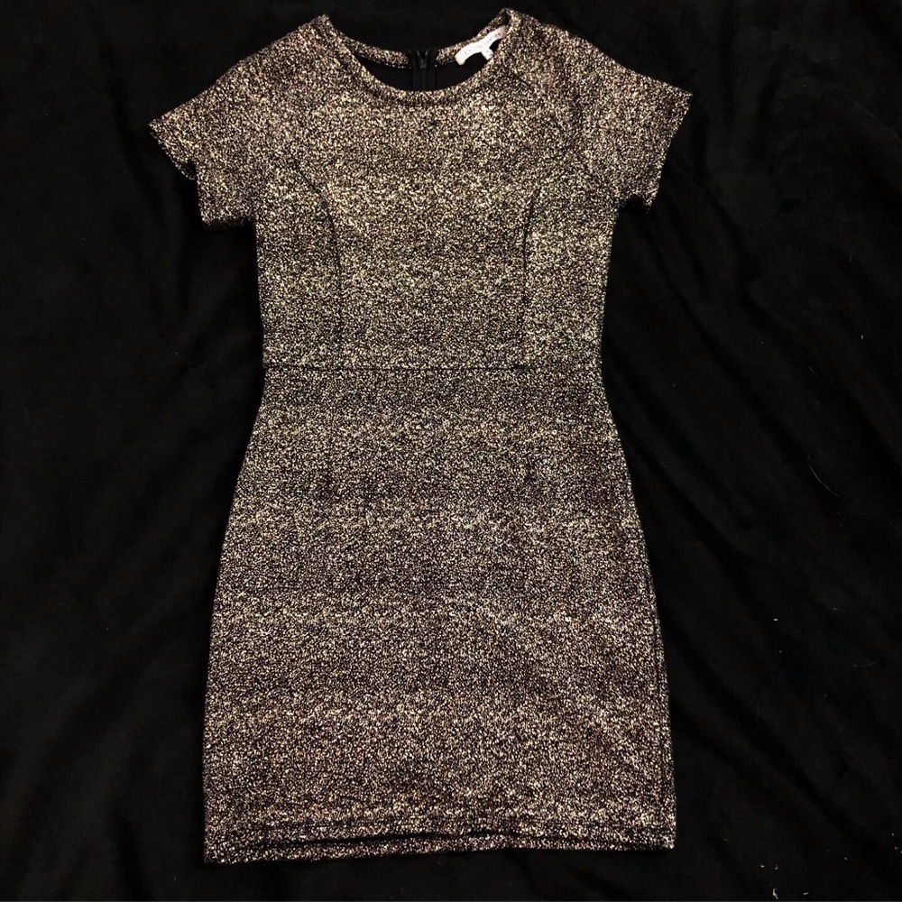 Metallic finished bodycon dress